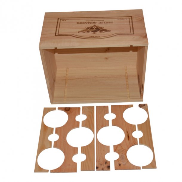 Vintrkasse med Vingrdstryk 6 flasker