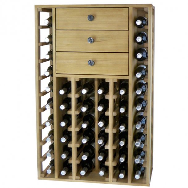 Winerex DINORA - 44 Flaschen + 3 Schubladen oben