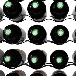 Fina - 24 flasker - Sort metal - ekstra bred