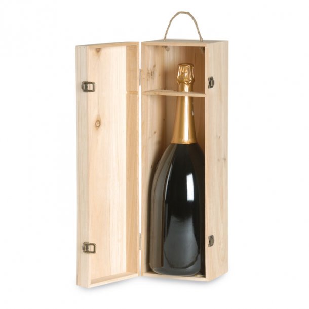 Wooden box for 3 liter MAGNUM bottle in solid pine wood