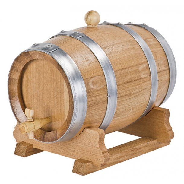 2 liter French oak wine barrel