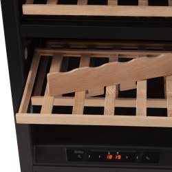 DEMO - Pevino Push Open 42 flasker - 2 zoner - Hvid glasfront - Integrerbart 