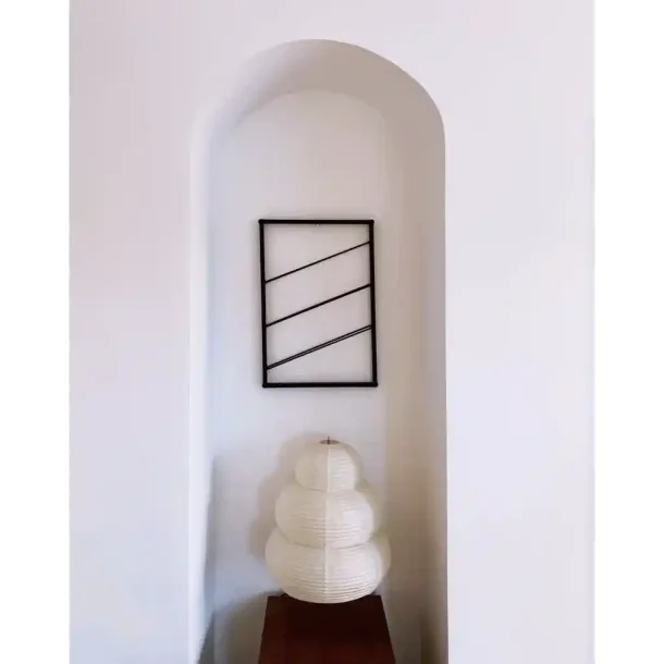 Mona - Vgmonteret vinreol i sort metal - 3 flasker