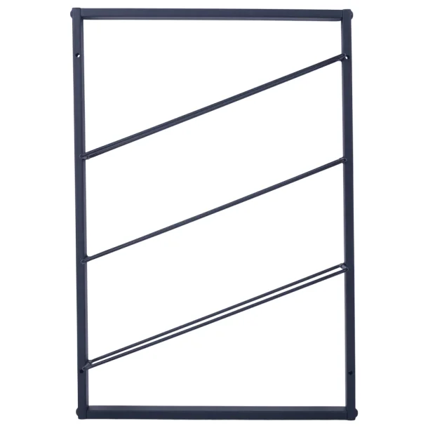 Mona - Vgmonteret vinreol i sort metal - 3 flasker