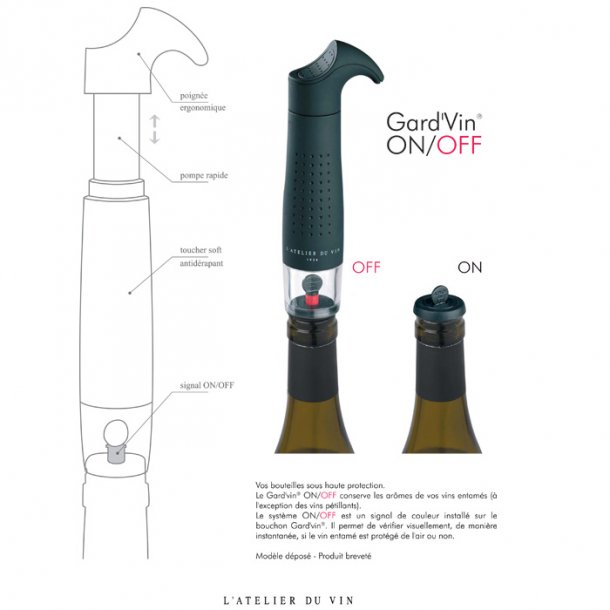 Accessoires Gard'vin Power - 3 bouchons ON/OFF - L´Atelier du Vin