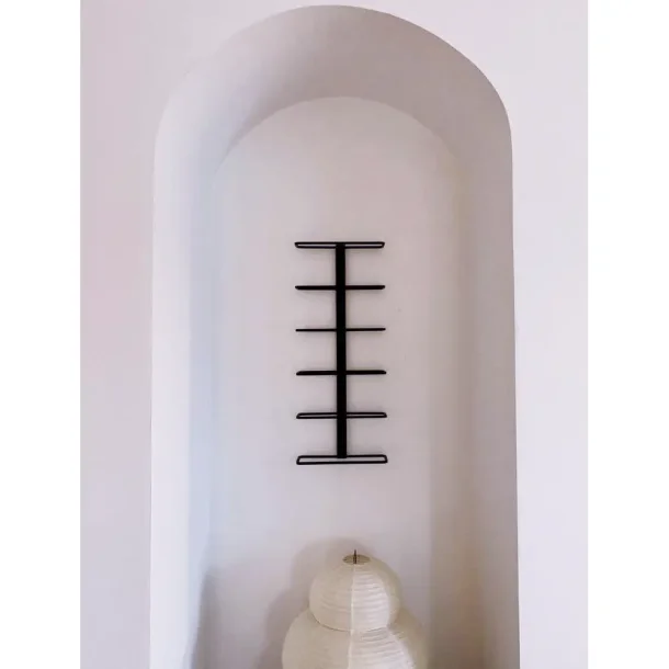 Dante - Vgmonteret vinreol i sort metal - 6 flasker