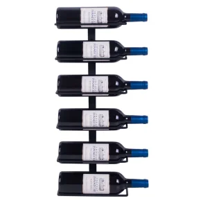 Dante - Vgmonteret vinreol i sort metal - 6 flasker