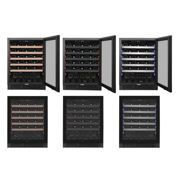 Pevino Majestic 46 bottles - 1 zone - Black Glassfront
