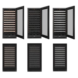 Pevino Majestic 113 flasker - 1 zone - Sort glasfront