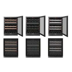 Pevino Majestic 39 bottles - 2 zones - Black glass front