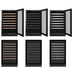 Pevino Majestic 83 flasker - 1 zone - Sort glasfront