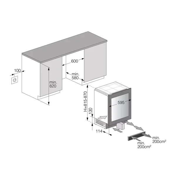 ASKO WCN15842G - 44 flasker - 1 zone 