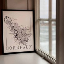 Vinplakat - Bordeaux (30x40cm)