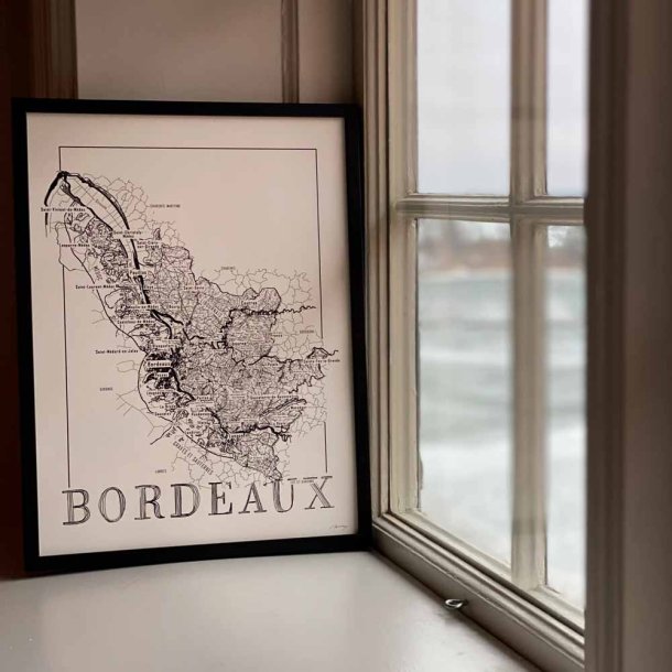 Vinplakat - Bordeaux (30x40cm)