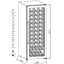 Cavecool Raw Zircon - 84 bottles - 1 zone - Black