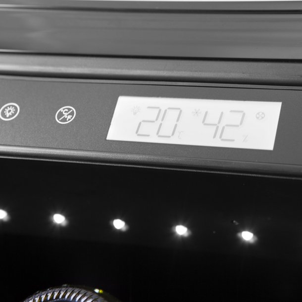 Cavecool Passion Mica - 248 bottles - 1 zone -  Black glass door