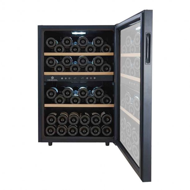 Cavecool Chill Topaz - 62 bottles - Dual zone - Black