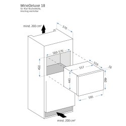 Caso WineDeluxe E 18 Black - CS7710 - 1 zone - 18 flasker