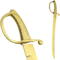 Fransk champagnesabel belagt med 24 kt. guld