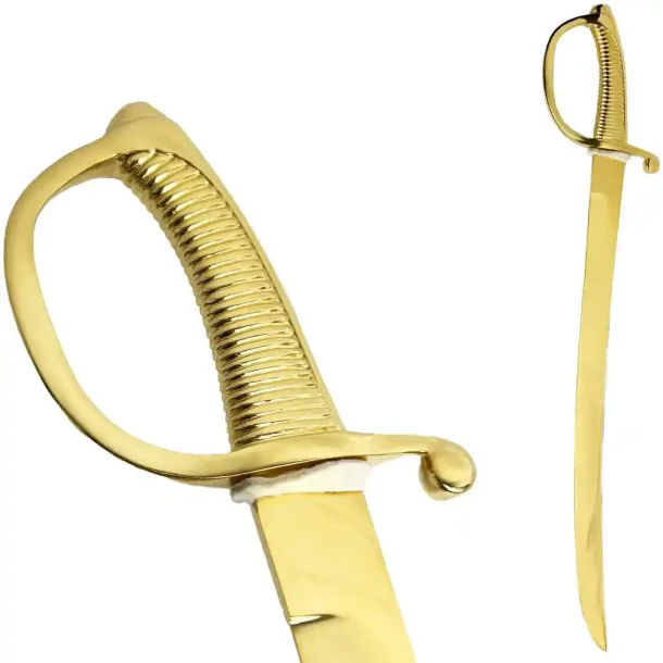 Fransk champagnesabel belagt med 24 kt. guld