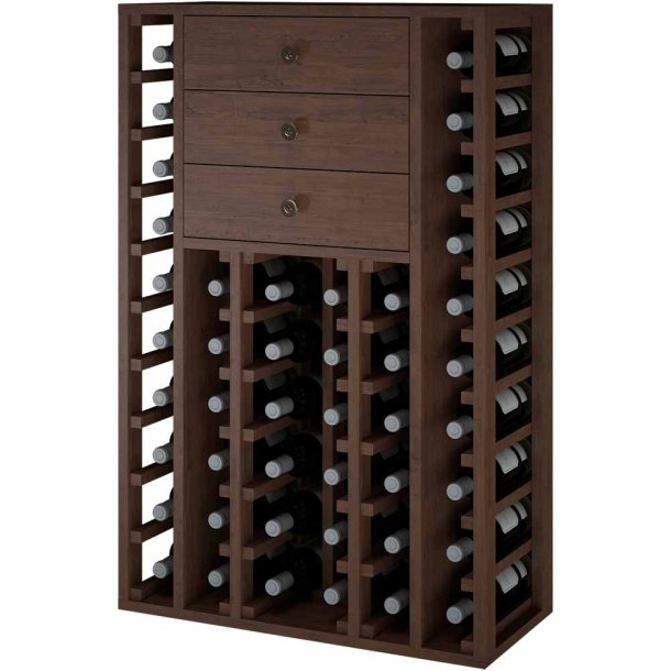 Alma Blackbrown Wood Wine Rack, Home Accents - Bars