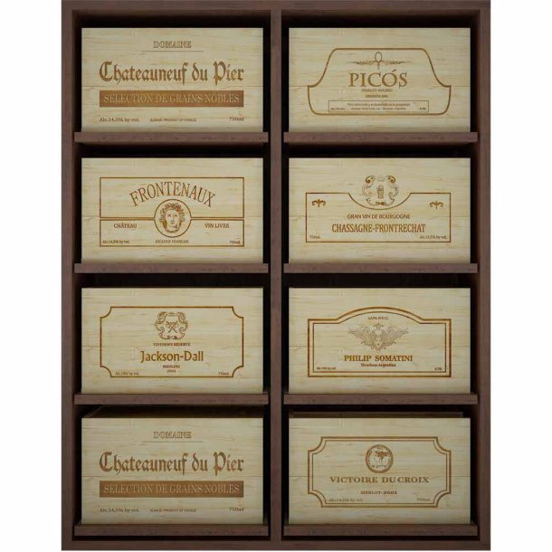 Winerex ESTELA - til 8 vinkasser (6-styks kasser)