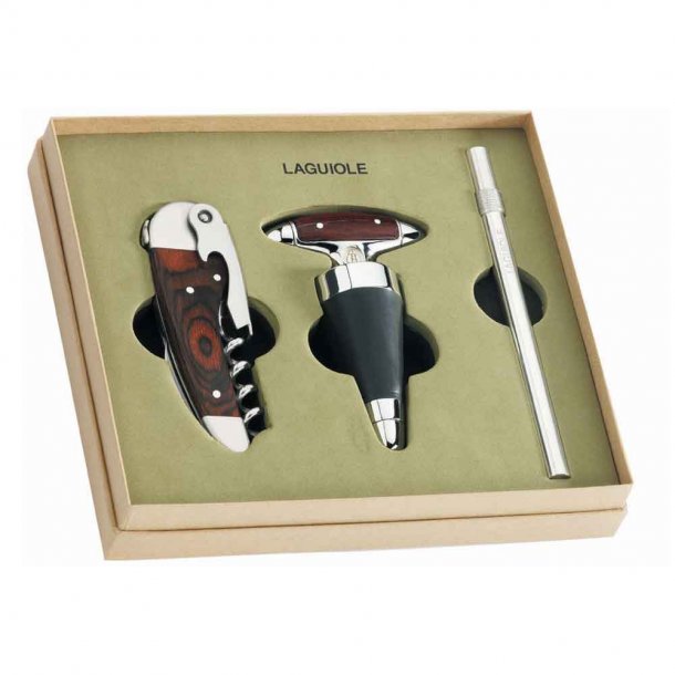 Laguiole - Wine gift set - 3 pcs. w. thermometer