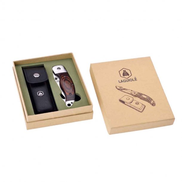 Laguiole - Lommekniv til jagt - Lderetui