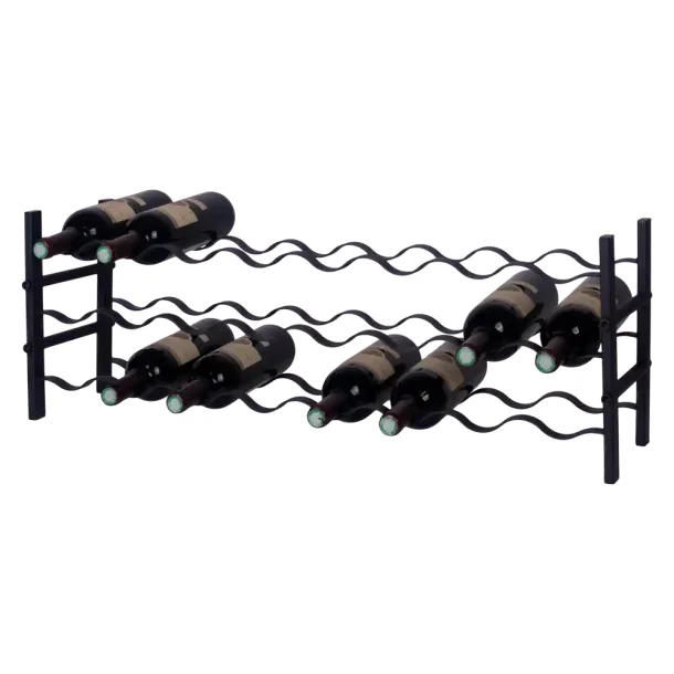 Fina - 24 flasker - Sort metal - ekstra bred