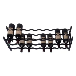 Fina - 24 flasker - Sort metal - ekstra bred