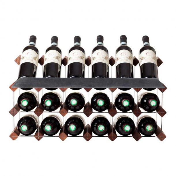 Mensolas - Display - 18 bottles - Dark stained pine