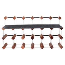 Mensolas - Display - 18 flasker - Mrkbejdset fyrretr