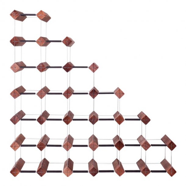Mensolas - Trappe - 27 flasker - Mrkbejdset fyrretr