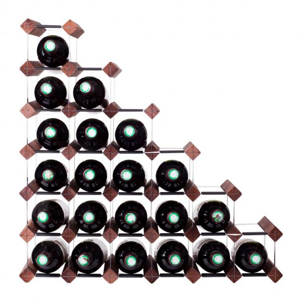 Mensolas - Stairs - 27 bottles - Dark stained pine