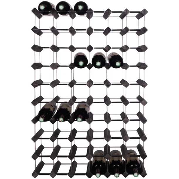 Mensolas - Pin teint noir - 60 bouteilles