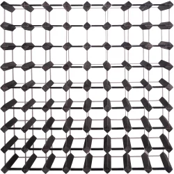 Mensolas - Sortbejdset fyrretr - 72 flasker