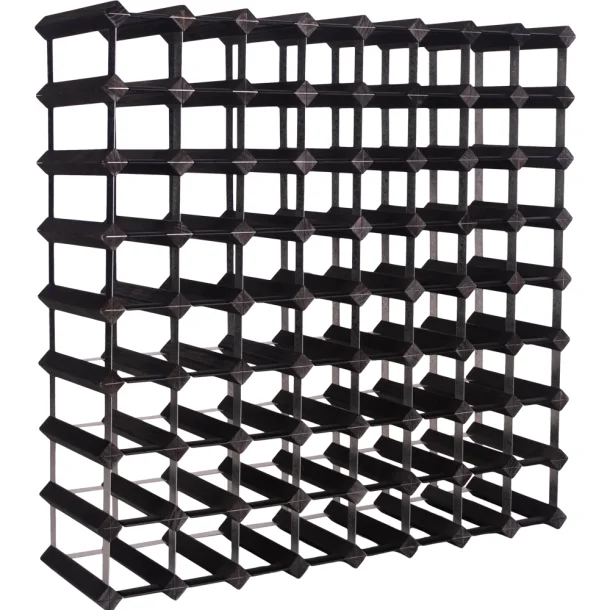 Mensolas - Sortbejdset fyrretr - 72 flasker