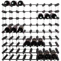Mensolas - Sortbejdset fyrretr - 72 flasker