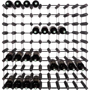 Mensolas - Sortbejdset fyrretr - 90 flasker