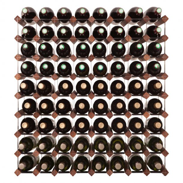 Mensolas - 72 bottles - Dark stained pine