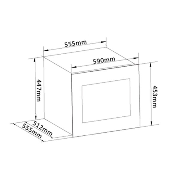 Pevino 24 bottles - Single zone - Black glass front - Integrated