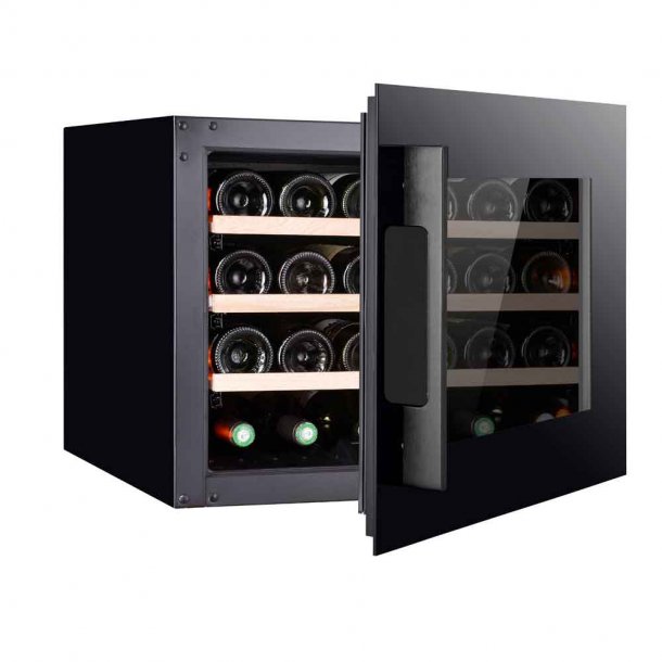 Pevino 24 bottles - Single zone - Black glass front - Integrated