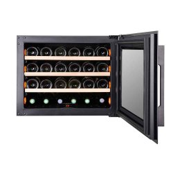 Pevino 24 bottles - Single zone - Black glass front - Integrated
