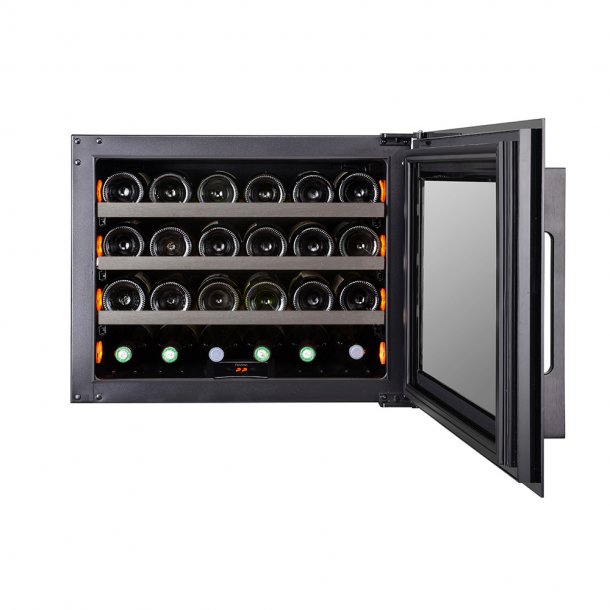 Pevino 24 bottles - Single zone - Black glass front - Integrated