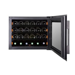 Pevino 24 bottles - Single zone - Black glass front - Integrated