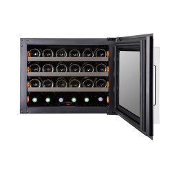 Pevino Majestic 24 flasker - 1 zone - Sort/rustfri stlfront - Integrerbart 