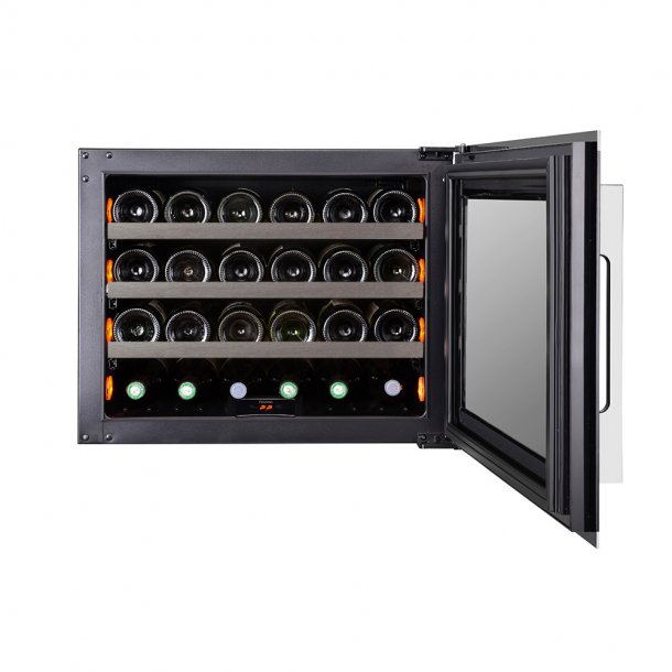 Pevino Majestic 24 flasker - 1 zone - Sort/rustfri stlfront - Integrerbart 