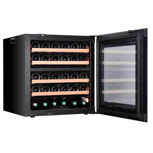 Pevino Majestic 30 flasker - push open - 2 zoner - sort - Integrerbart