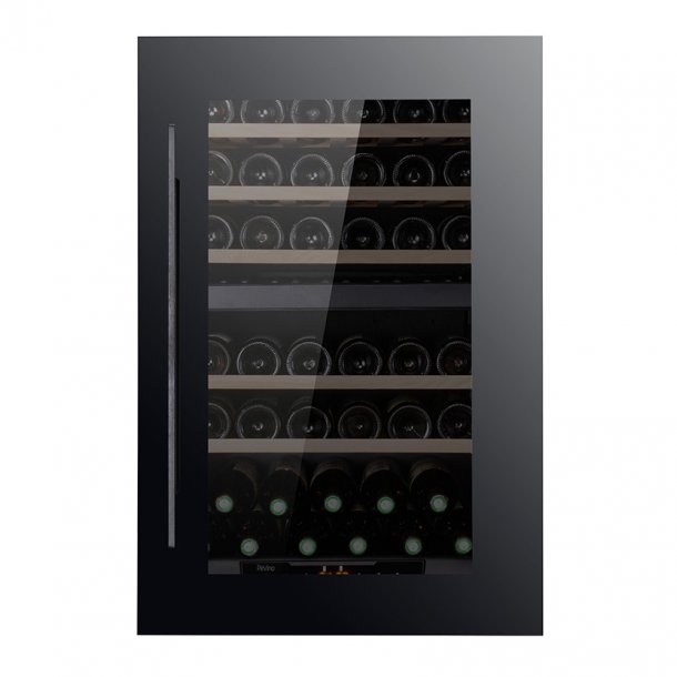 Pevino 42 bottles - Dual zone - Black glass front - Integrated