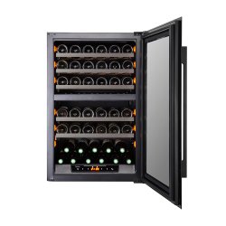 Pevino Majestic 42 bottles - Dual zone - Black glass front - Integrated